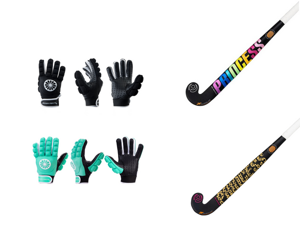 INDOOR PACKAGE #2 PRINCESS Youth Fiberglass/Wood Stick & Pair of Glovese